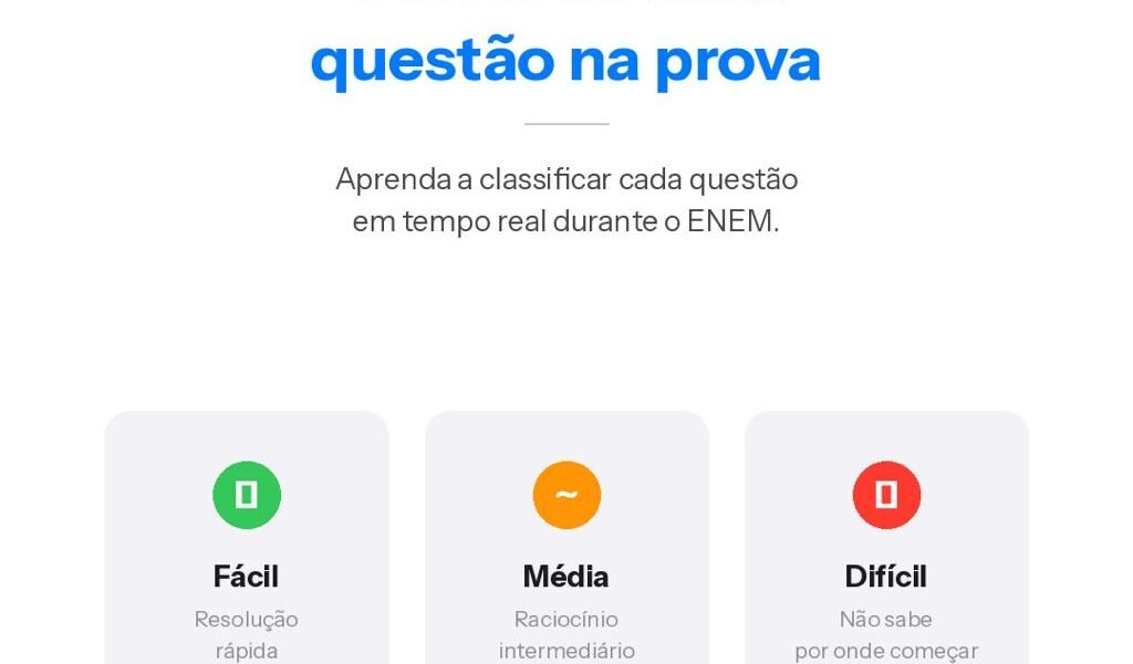 Como saber se uma questão é fácil, médio ou difícil no ENEM?