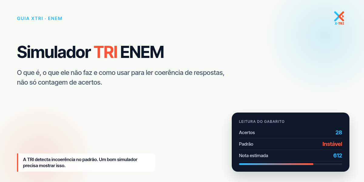 Simulador TRI ENEM: o que é e como usar com coerência de respostas | XTRI