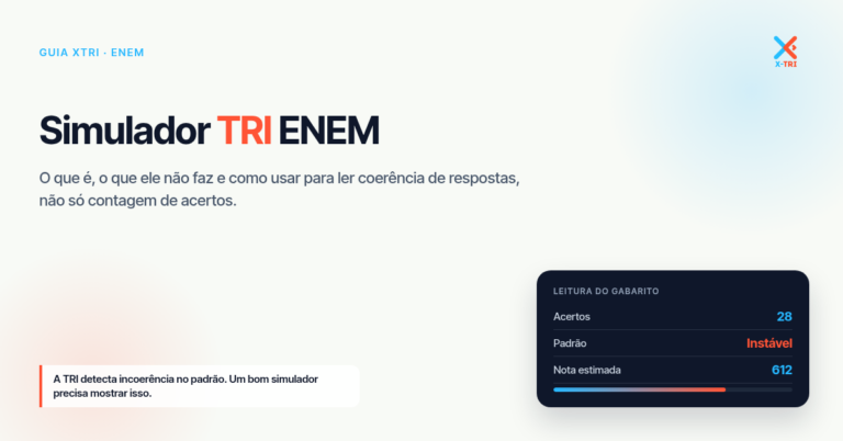 Simulador TRI ENEM: o que é e como usar com coerência de respostas | XTRI